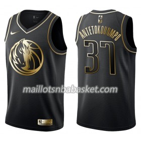Maillot Homme Dallas Mavericks Kostas Antetokounmpo 37 Nike Noir Gold Edition Swingman